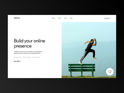 Clean landing page