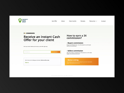 Real Estate Cash Offer Landing Page