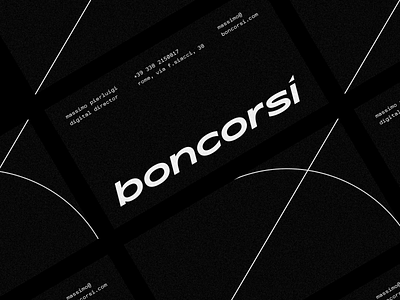 Boncorsi bike black branding businesscard design identity logo minimal minimalism typography