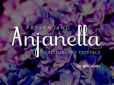Anjanetta Calligraphy Typeface branding design font handritting illustration script typography