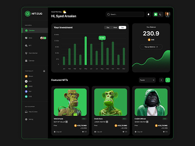 NFT Market Dashboard Design