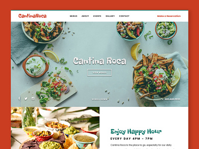 CantinaRoca Restaurant Website Mock brand food graphic design restaurant ui website website design