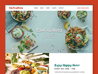 CantinaRoca Restaurant Website Mock