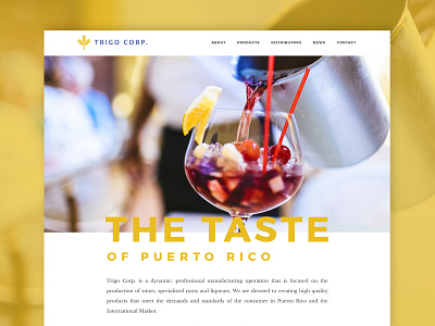Website Design Trigo Corp. brand drinks graphic design homepage liquor logo design website website design wine