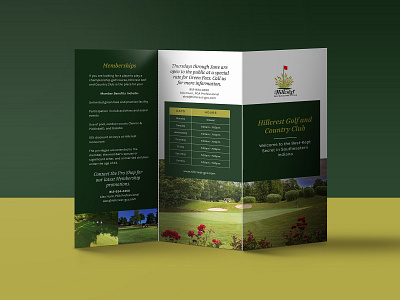 Hillcrest Country Club Brochure branding brochure design graphic design