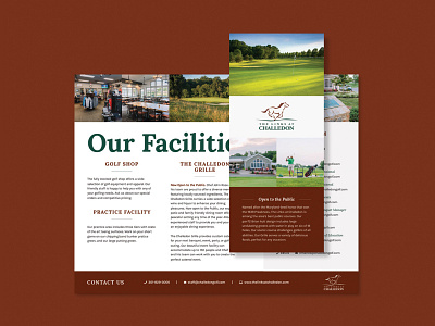 Tri-Fold Brochure Design for Golf Course branding brochure design graphic design