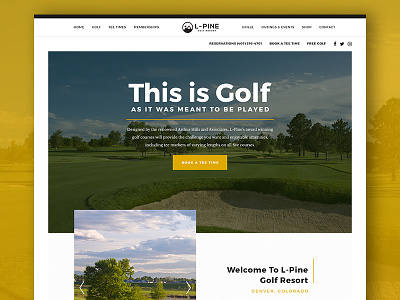 L-Pine Golf Homepage course design golf homepage responsive ui website
