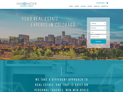 Innovative Homepage course design homepage homes real estate responsive ui website