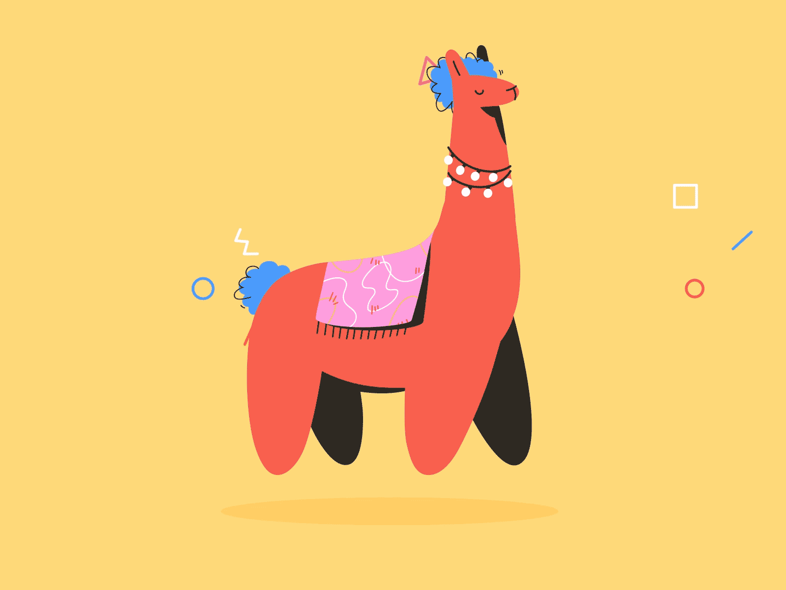 Llama Style after effects after effects animation character animation characterdesign christmas christmas card gif motion design motiongraphics