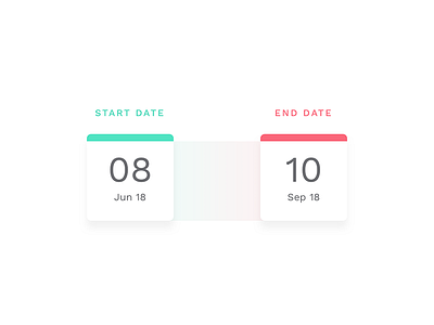Start date - End date calendar date end period start