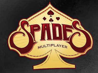 Spades Logo cards game logo hand lettering lettering logo spades type