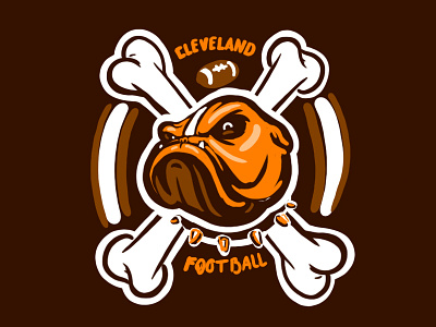 Cleveland Browns Bulldog Design