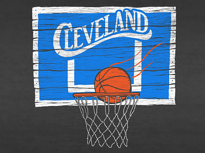 Cle Vintage Basketball basketball cle cleveland hand illustration lettering throwback vintage