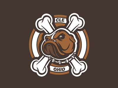 Bulldog attitude bulldog cle cleveland illustration logo vector