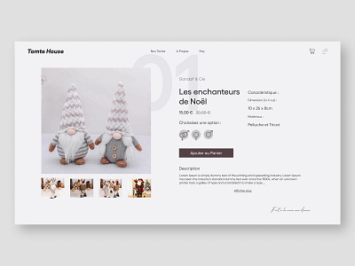 Tomte House - Product Page branding design ecommerce minimal ui web webflow