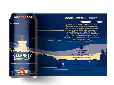 Killarney Cream Ale 2.0 beer label brewery canada craft beer island islands killarney lighthouse nature