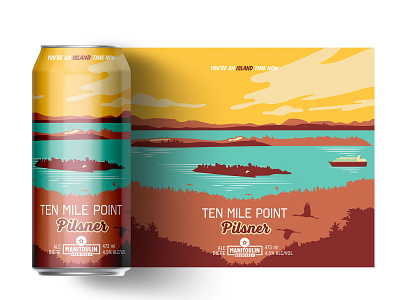Ten Mile Point Pilsner bright colours great lakes lakes lookout manitoulin island minimalist nature tourism vintage