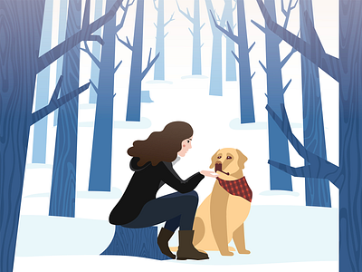 Winter Blues canada dog forest girl and dog girl in woods mourning nature winter winter blues