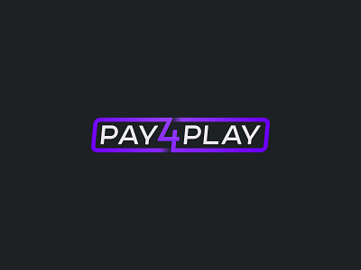 Pay4Play black creative game icon logo logotype mark pay play