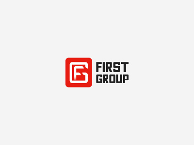 FirstGroup creative icon letter logo logotype mark monogram red