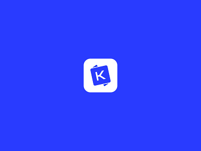 "K" app icon chat font icon letter k logo logotype mark typography