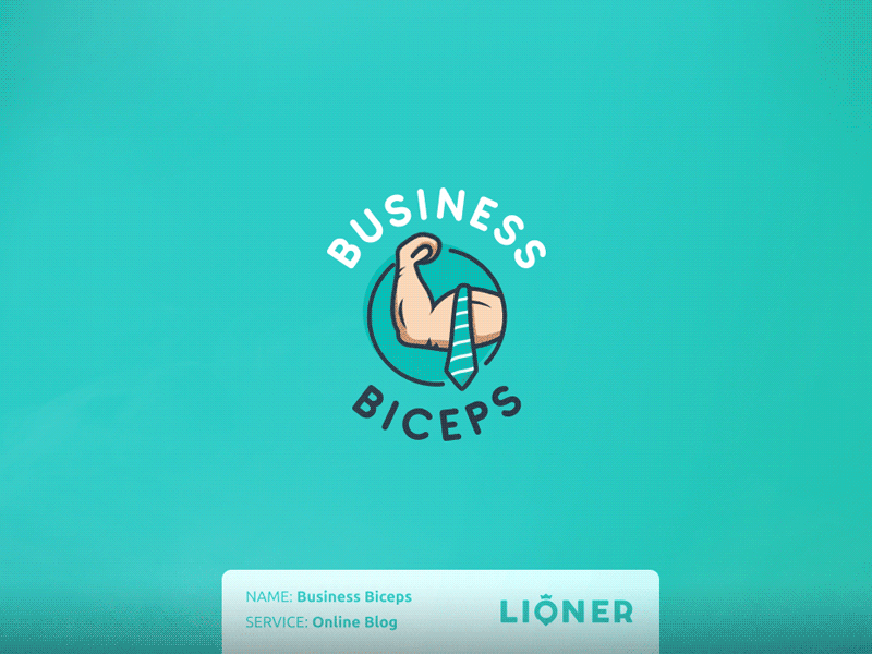 Business Biceps animation business creative logo