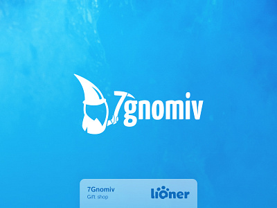 7Gnomiv blue creative font icon logo logotype mark typography дизайн логотип