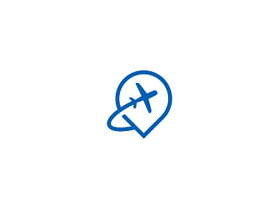 Pin + Plane icon