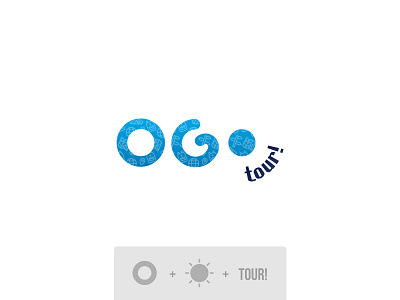 OGO Tour! agency company creative design font icon logo logotype mark ogo sun tour tourism tourist travel typography дизайн логотип