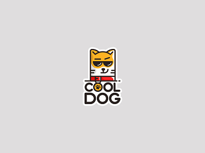Cool Dog animal character cool creative dog glasses happy icon illustration logo logotype mark sticker логотип