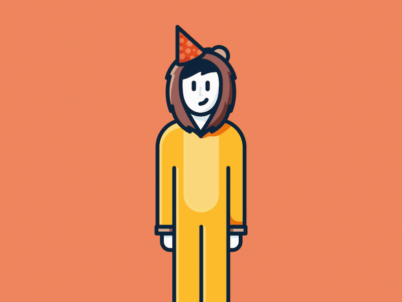 Happy Birthday animation animated animation character creative design gif happy birthday illustration lioner