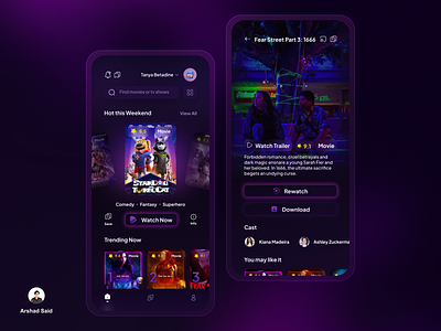 Streaming Movie UI animation design figma graphic design illustration indonesia interaction movie prototype stream streaming streamingmovie streammovie ui uiux ux uxprototype