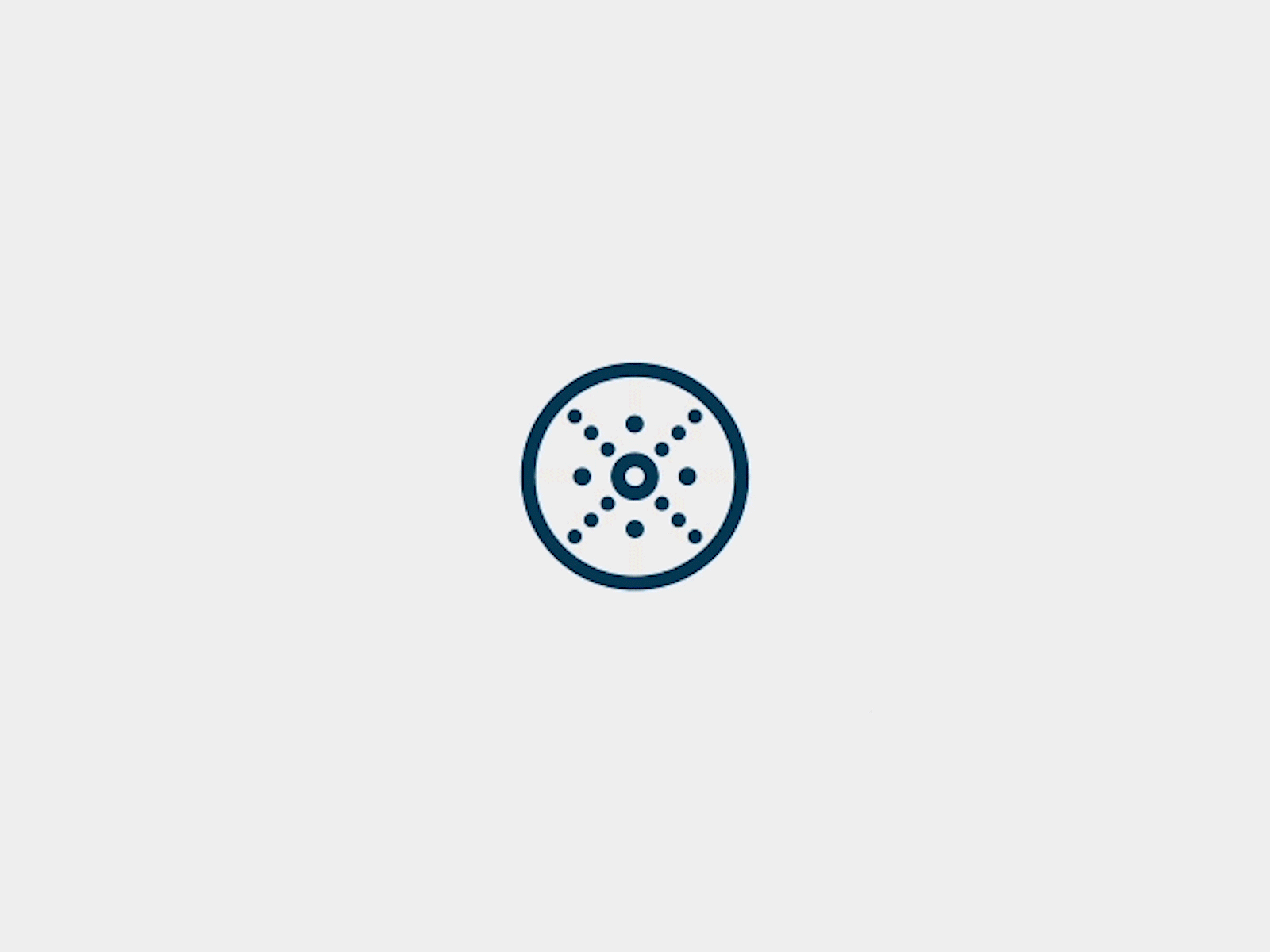 Smooth Sailing Brand animated gif animation blue branding charter grey logo ocean rounded sea species urchin yatch yellow