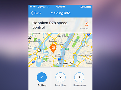 iOS 7 style first attempt app car flat design ios7 iphone maps restyle sketch app traffic