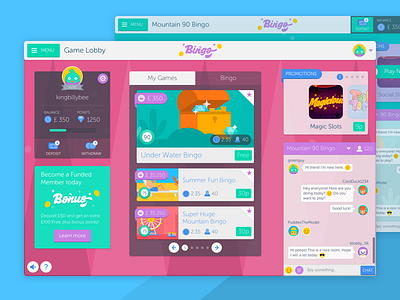 Bingo Games Platform - Game Lobby