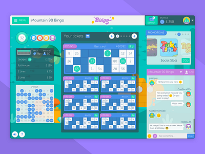 Bingo Game Room bingo game html5 illustration interactive mobile responsive ui ux web app