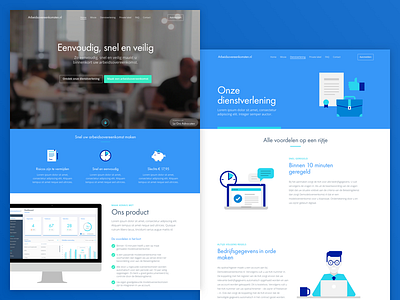 Arbeidsovereenkomsten.nl landing page