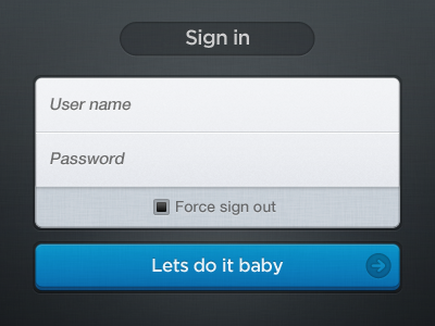 Sign in redesign (Retina) dark form ipad login redesign retina sign in