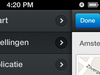 Side menu app dark iphone navigation side menu