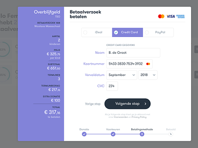 SchoolPay payment screens application credit card dashboard finance form ideal mobile netherlands payment school ui ux