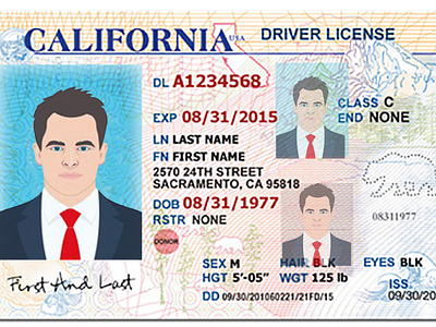 California Driver License Psd Template by Nimra Batool on Dribbble