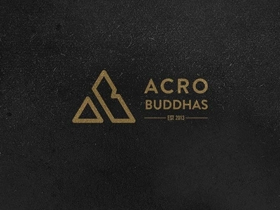 Acro Buddhas acrobatics arts artshow branding flat design gymnast logo minimal performing arts simple design talent talent show toronto