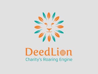 Deedlion activity animal branding charity clean creative creative logos fundraiser fundraising logo online app startup logo technology logo