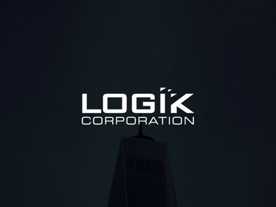 Logic Corporation branding creative logos flat design logo design minimal modern logo design startup logo technology logo