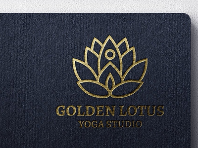 Golden Lotus Yoga Studio branding business design graphic design illustration logo modern