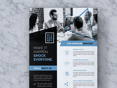 Professional Creative Corporate Flyer branding business cv design graphic design illustration modern resume