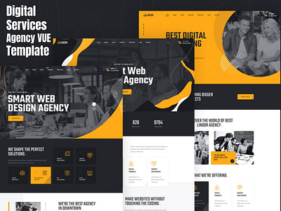 Digital Agency Services Template agency digital financial header landing landing page trend ui uidesign uiux web web design