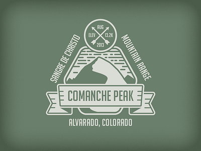 Comanche Peak Badge arrow comanche mountain peak rudahbee