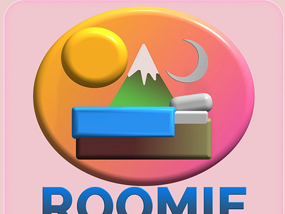 3D Roomie Logo 3d branding design graphic design icon illustration logo ui