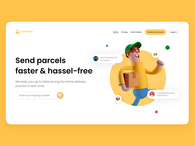 Delivery Tracker Landing Page